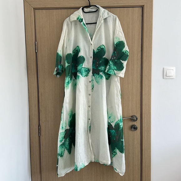 100% linen midi dress - Picture 5 of 7